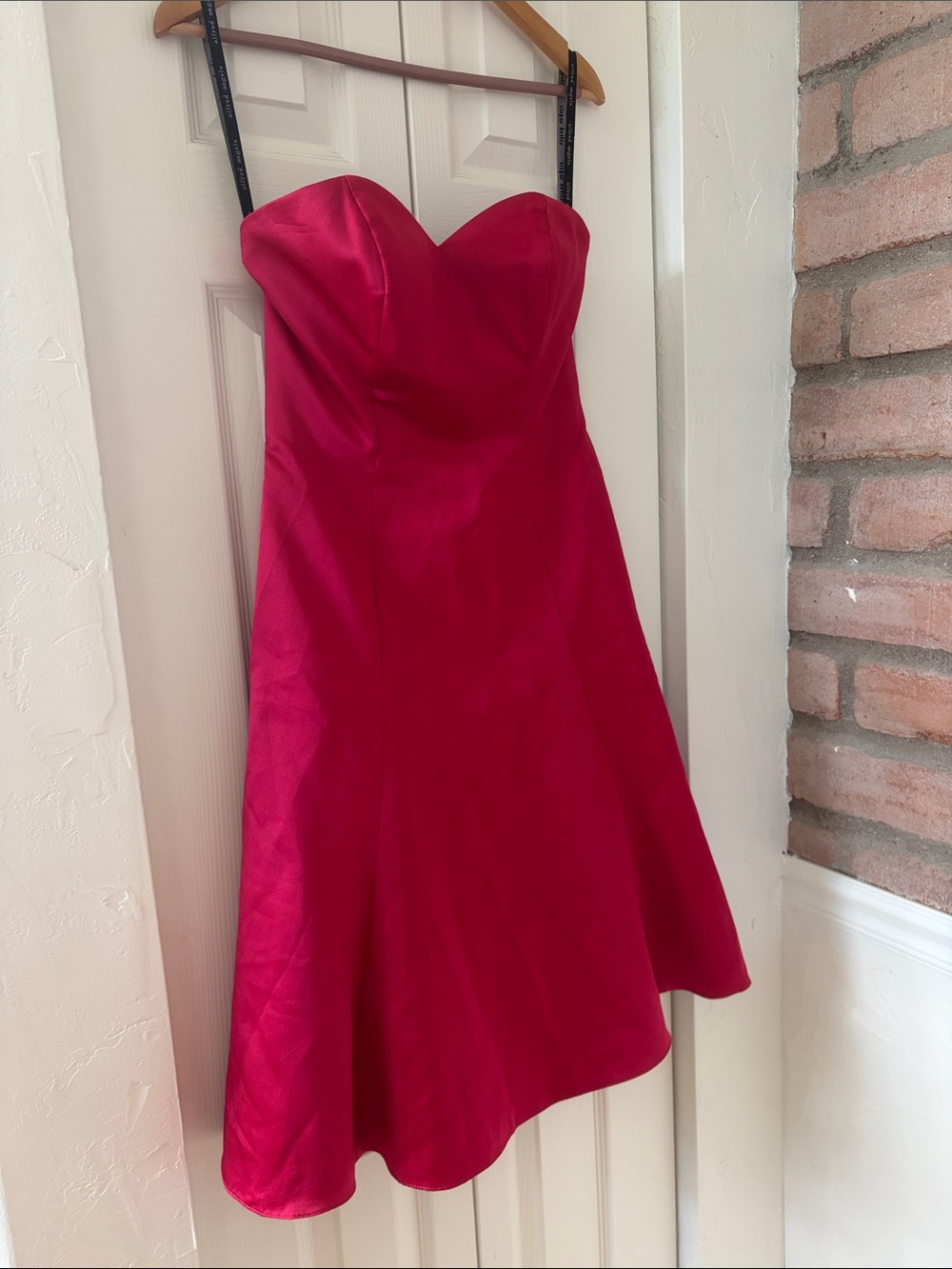 Alfred Angelo Strapless Sweetheart A-Line Dress Cranberry XS/S,bridesmaid/formal